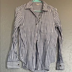 Blue/White Striped Cardigan